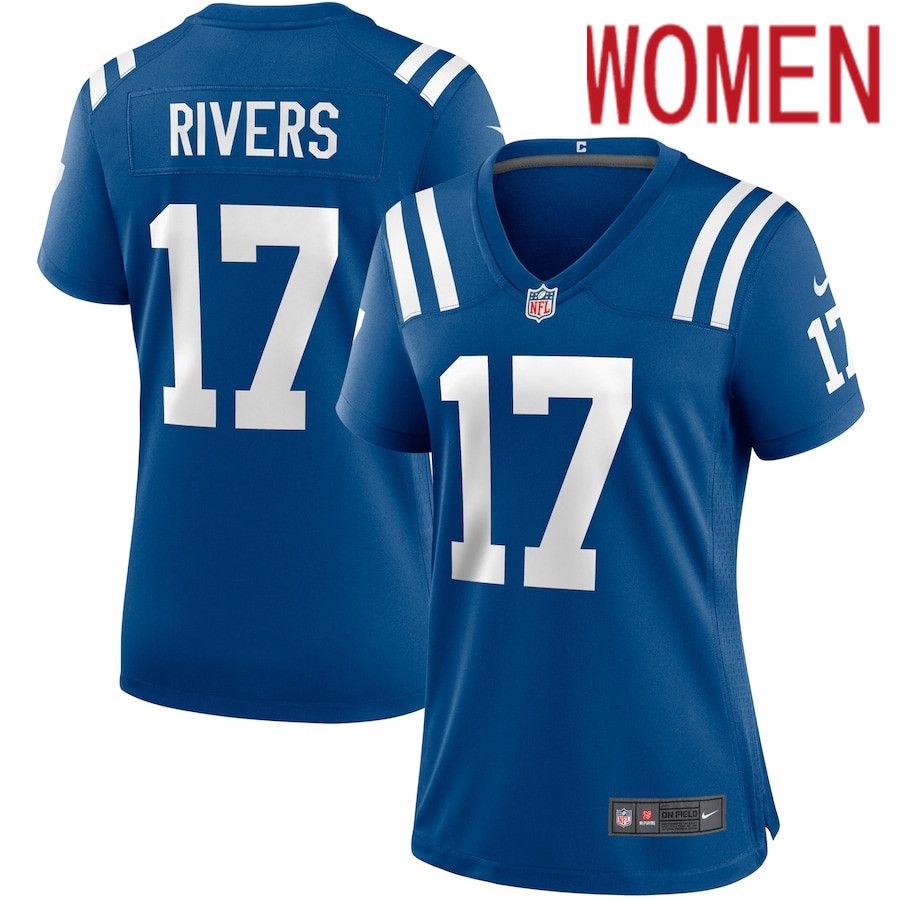 Women Indianapolis Colts #17 Philip Rivers Nike Royal Player Game NFL Jersey->women nfl jersey->Women Jersey